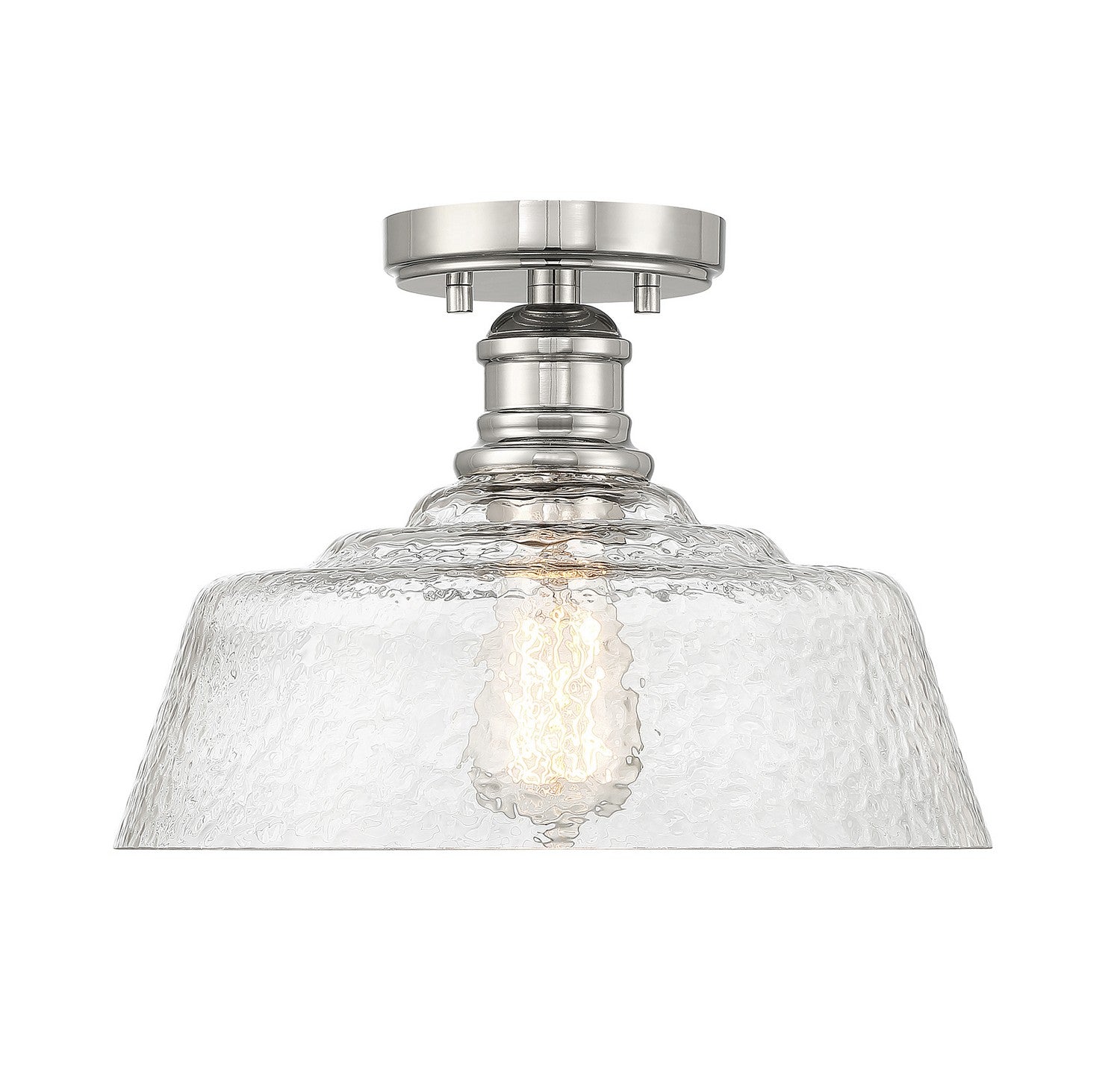 Meridian - M60070PN - One Light Semi-Flush Mount - Polished Nickel