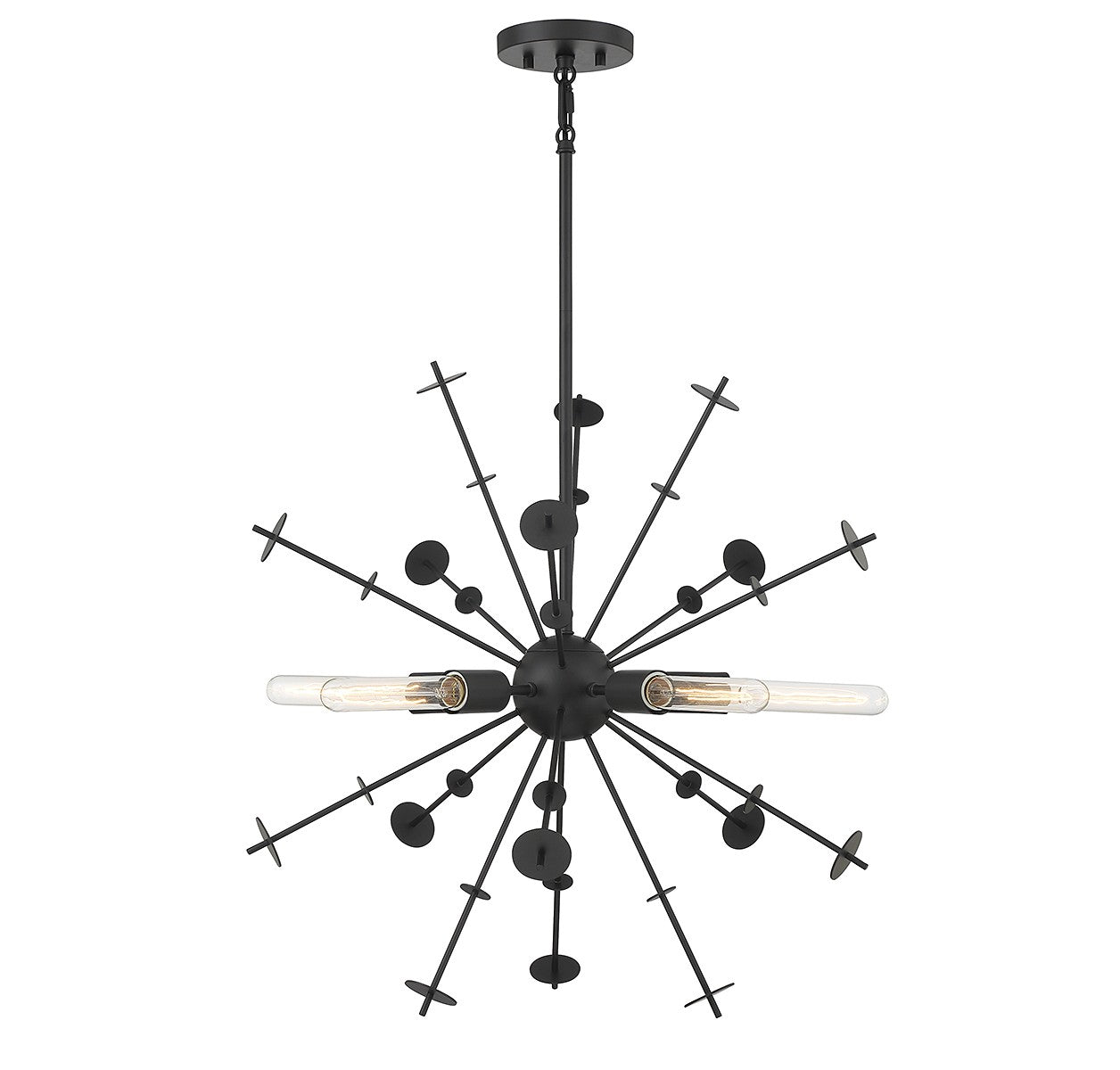 Meridian - M7027MBK - Five Light Pendant - Matte Black