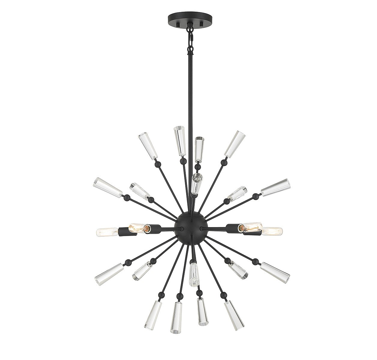 Meridian - M7028MBK - Five Light Pendant - Matte Black