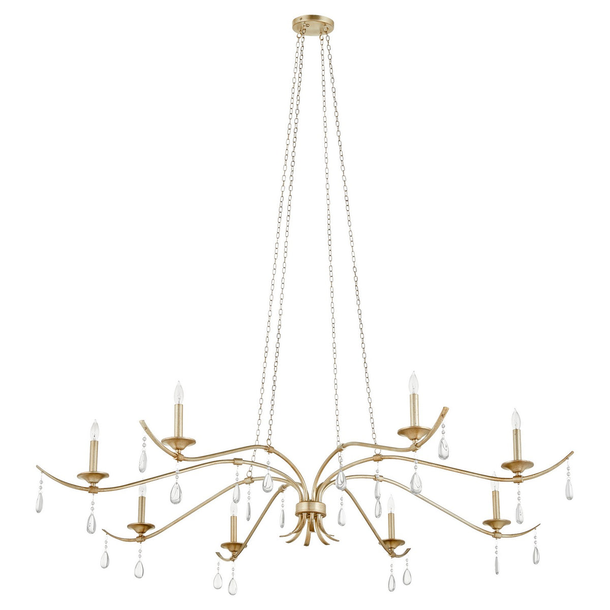 Quorum - 602-8-60 - Eight Light Chandelier - Lorelei - Aged Silver Leaf