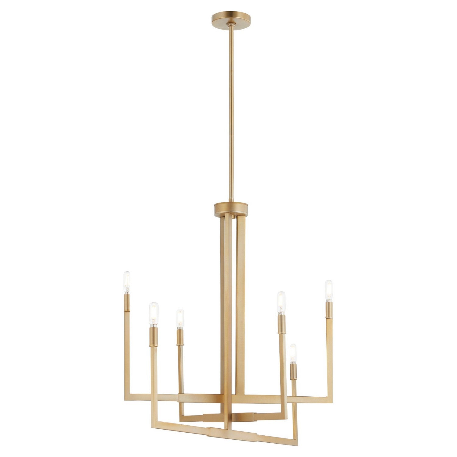 Quorum - 6377-6-80 - Six Light Chandelier - Bolero - Aged Brass