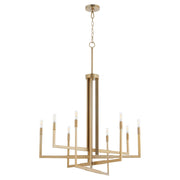Quorum - 6377-8-80 - Eight Light Chandelier - Bolero - Aged Brass