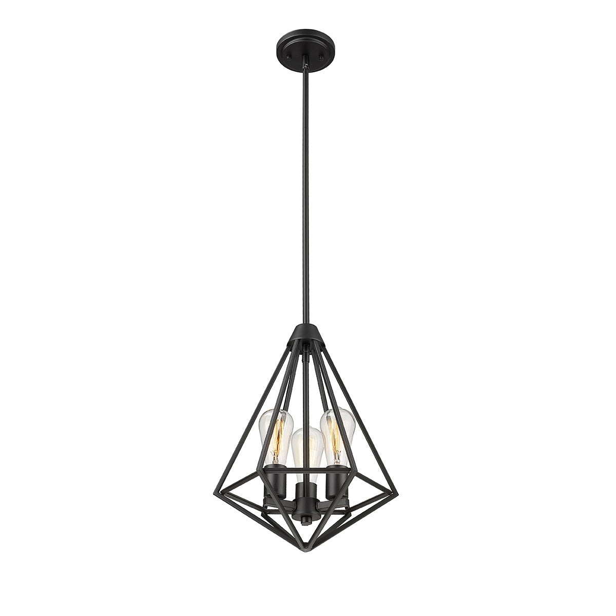 Millennium - 2213-MB - Three Light Pendant - Dawes - Matte Black