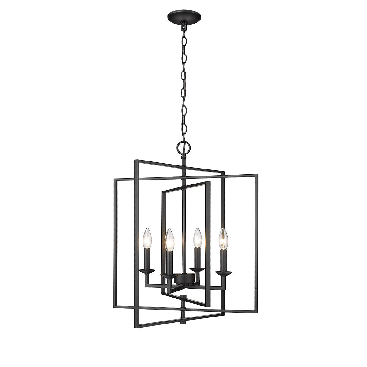 Millennium - 3231-MB - Four Light Pendant - Nellis - Matte Black