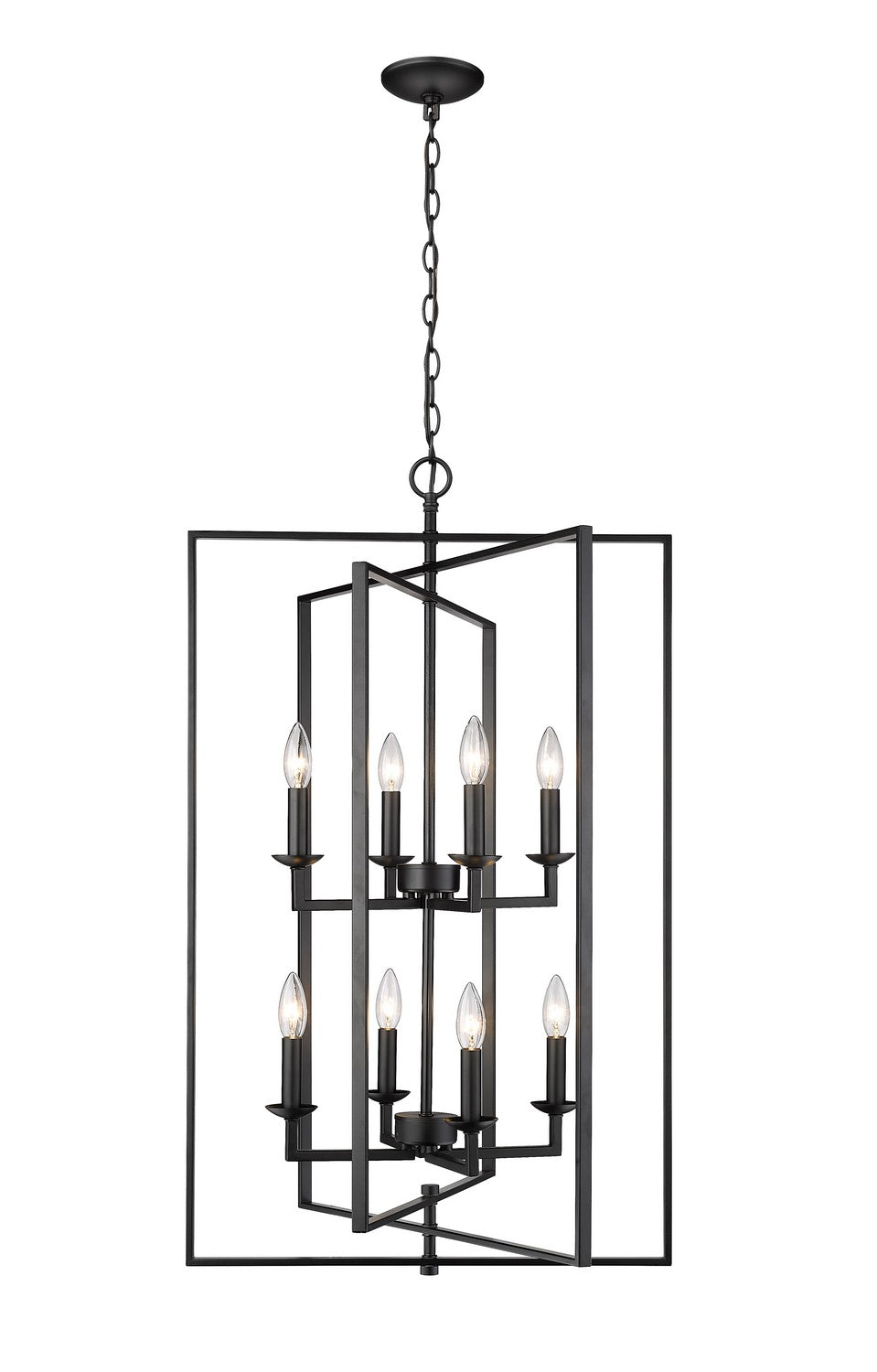 Millennium - 3248-MB - Eight Light Pendant - Nellis - Matte Black