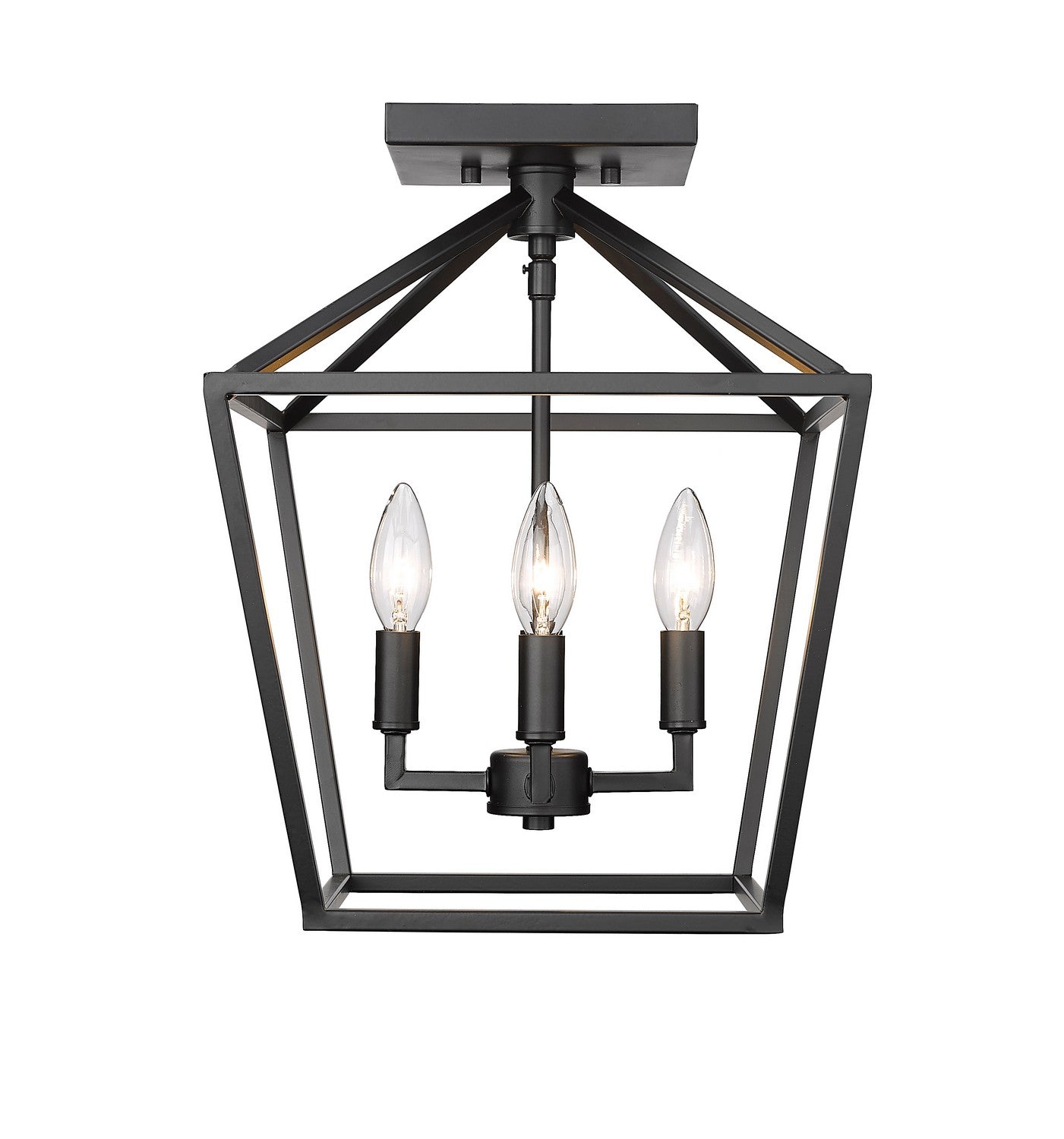 Millennium - 3334-MB - Four Light Semi Flush Mount - Matte Black
