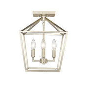 Millennium - 3334-MG - Four Light Semi Flush Mount - Modern Gold