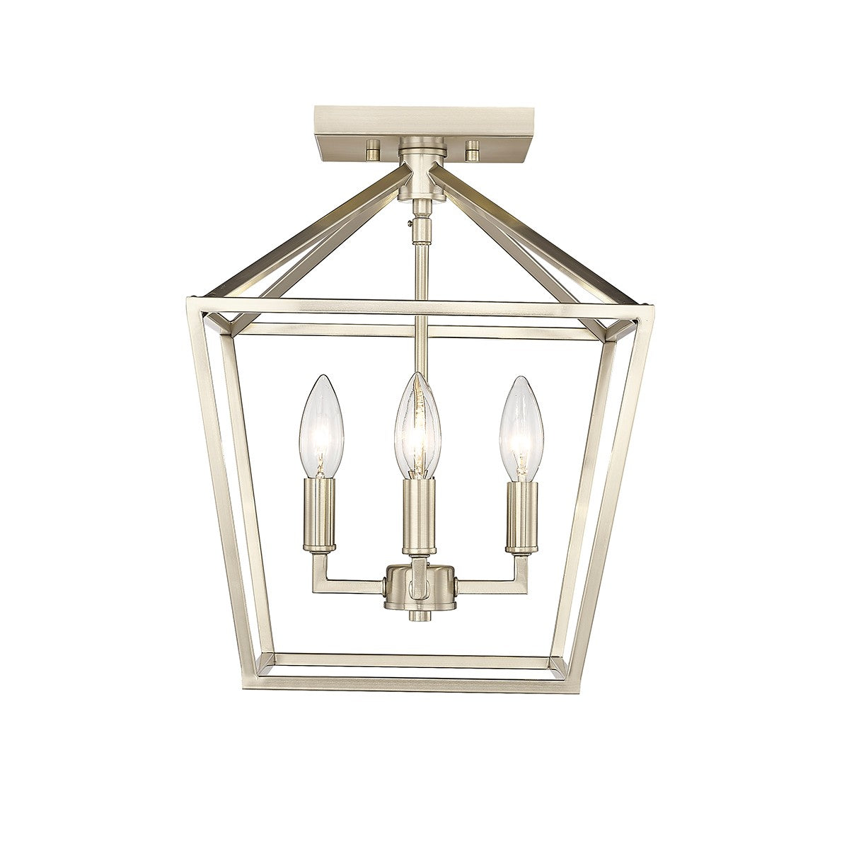 Millennium - 3334-MG - Four Light Semi Flush Mount - Modern Gold