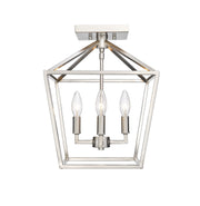 Millennium - 3334-SN - Four Light Semi Flush Mount - Satin Nickel