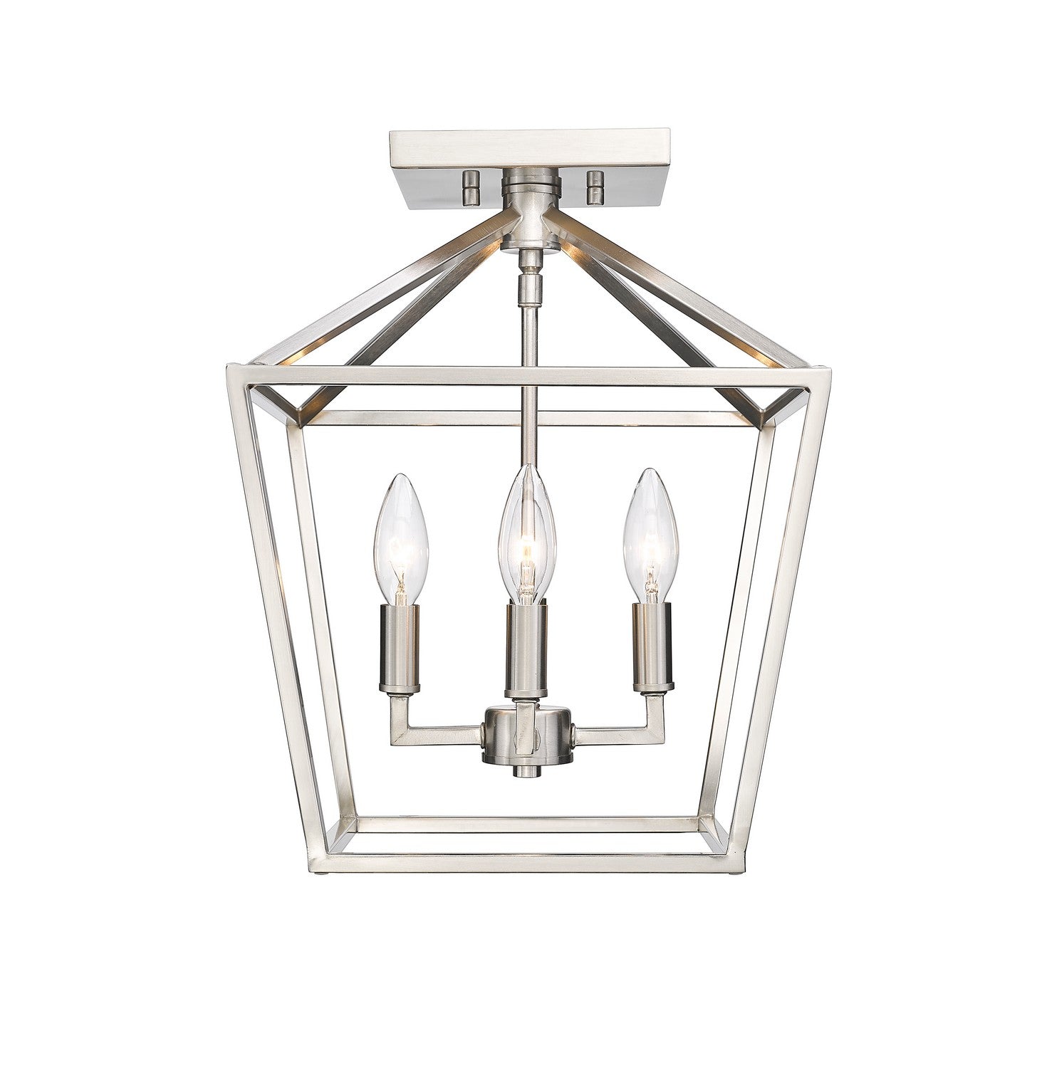Millennium - 3334-SN - Four Light Semi Flush Mount - Satin Nickel