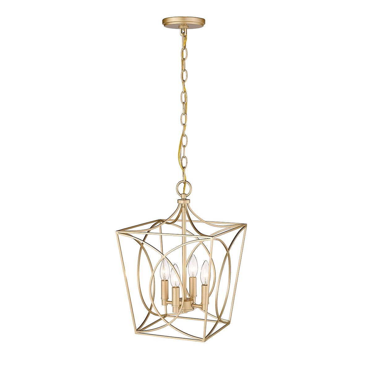 Millennium - 4001-PMG - Four Light Pendant - Tracy - Painted Modern Gold