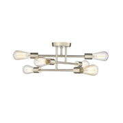 Millennium - 4256-MG - Six Light Semi Flush Mount - Decco - Modern Gold