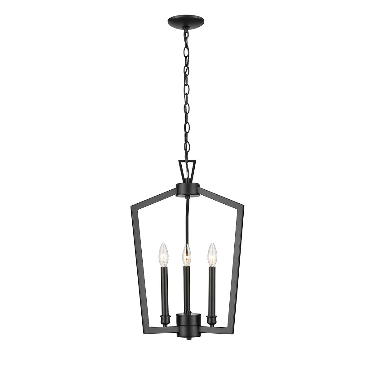 Millennium - 4523-MB - Three Light Pendant - Lizabeth - Matte Black