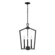 Millennium - 4523-MB - Three Light Pendant - Lizabeth - Matte Black