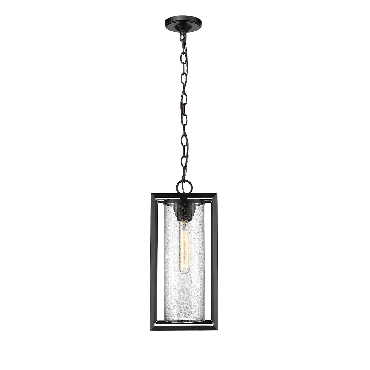 Millennium - 4562-PBK - One Light Outdoor Hanging Lantern - Wheatland - Powder Coated Black