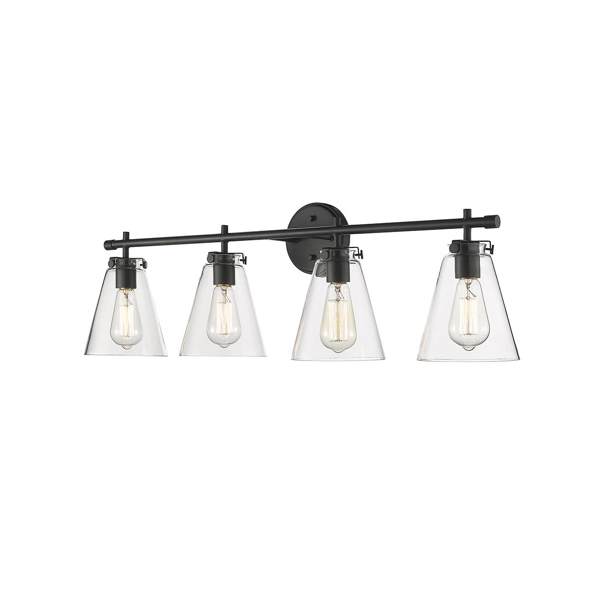 Millennium - 8124-MB - Four Light Vanity - Aliza - Matte Black
