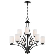 Maxim - 20036SWBK - Nine Light Chandelier - Deven - Black