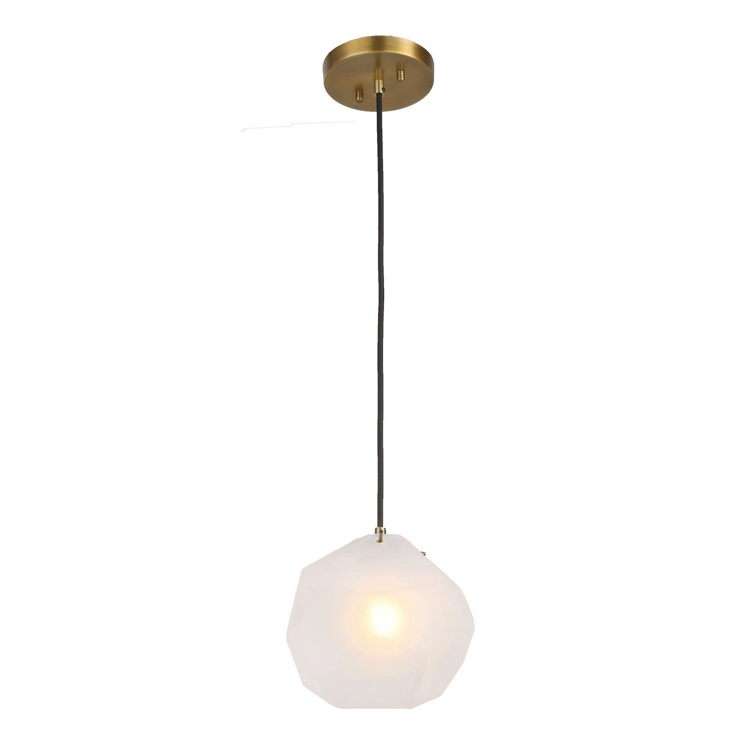 Uttermost - 21576 - One Light Mini Pendant - Geodesic - Matte Antique Brass