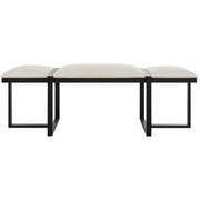 Uttermost - 23761 - Bench - Triple Cloud - Angular Black Iron