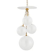 Corbett Lighting - 419-36-VB/GSW - Four Light Pendant - Antoinette - Vintage Brass