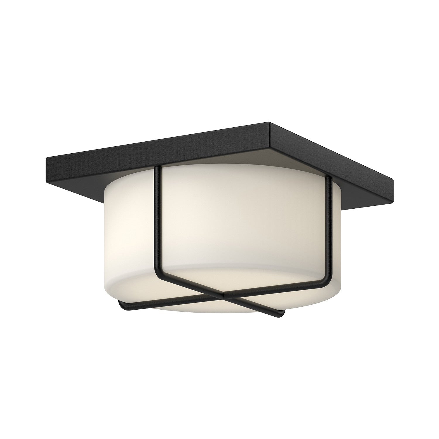 Kuzco Lighting - FM45910-BK/OP - LED Flush Mount - Reglao - Black/Opal Glass