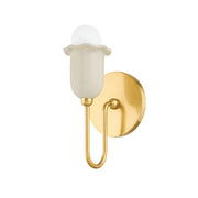 Mitzi - H732101-AGB/CAI - One Light Wall Sconce - Delilah - Aged Brass/Ceramic Antique Ivory