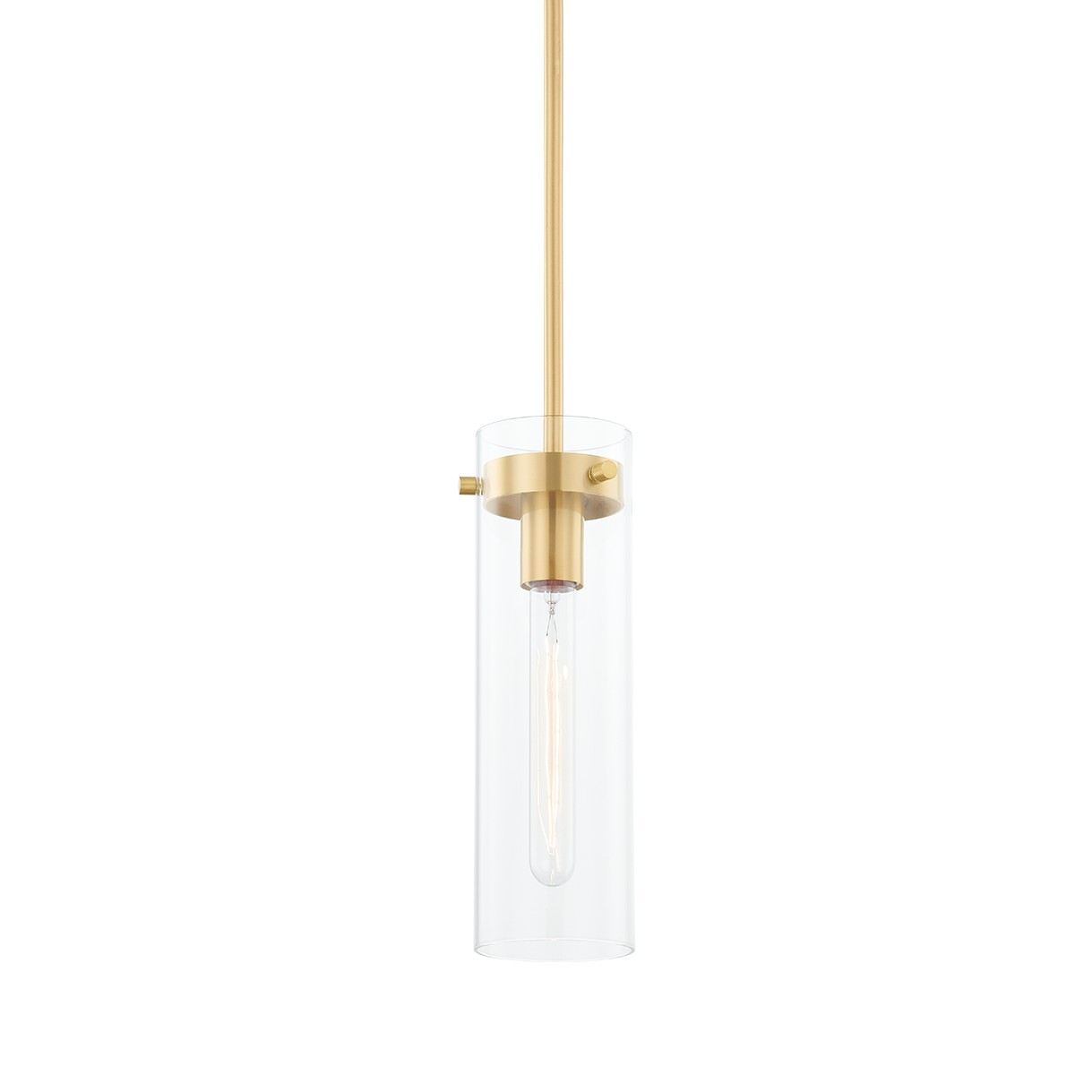 Mitzi - H756701S-AGB - One Light Pendant - Haisley - Aged Brass