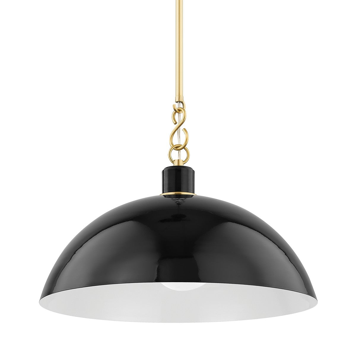 Mitzi - H769701L-AGB/GBK - One Light Pendant - Camille - Aged Brass