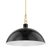 Mitzi - H769701L-AGB/GBK - One Light Pendant - Camille - Aged Brass