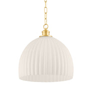 Mitzi - H771701L-AGB - One Light Pendant - Hillary - Aged Brass
