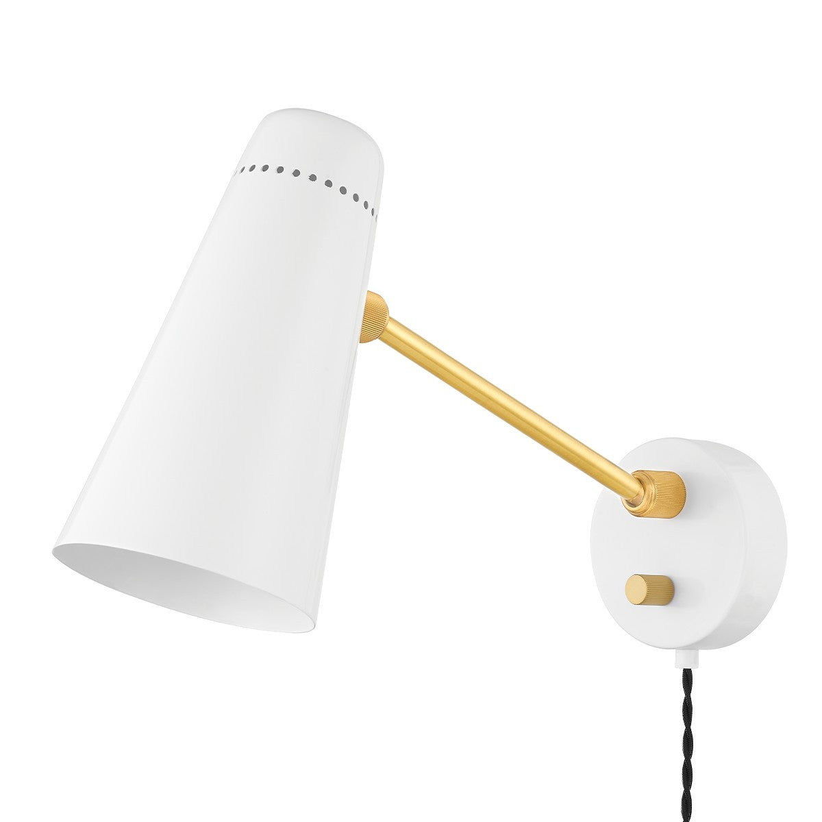Mitzi - HL598201-AGB/SWH - One Light Wall Sconce - Alex - Aged Brass