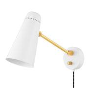Mitzi - HL598201-AGB/SWH - One Light Wall Sconce - Alex - Aged Brass