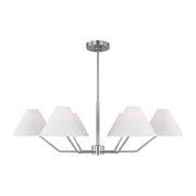 Visual Comfort Studio - DJC1016BS - Six Light Chandelier - Burke - Brushed Steel