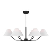 Visual Comfort Studio - DJC1016MBK - Six Light Chandelier - Burke - Midnight Black