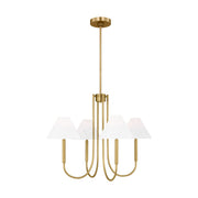 Visual Comfort Studio - DJC1024SB - Five Light Chandelier - Porteau - Satin Brass