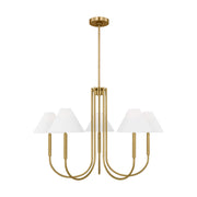 Visual Comfort Studio - DJC1035SB - Six Light Chandelier - Porteau - Satin Brass