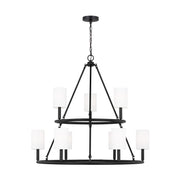 Visual Comfort Studio - DJC1099MBK - Nine Light Chandelier - Egmont - Midnight Black