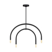 Visual Comfort Studio - DJC1104MBK - Four Light Chandelier - Hadden - Midnight Black
