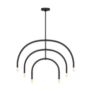 Visual Comfort Studio - DJC1126MBK - Six Light Chandelier - Hadden - Midnight Black