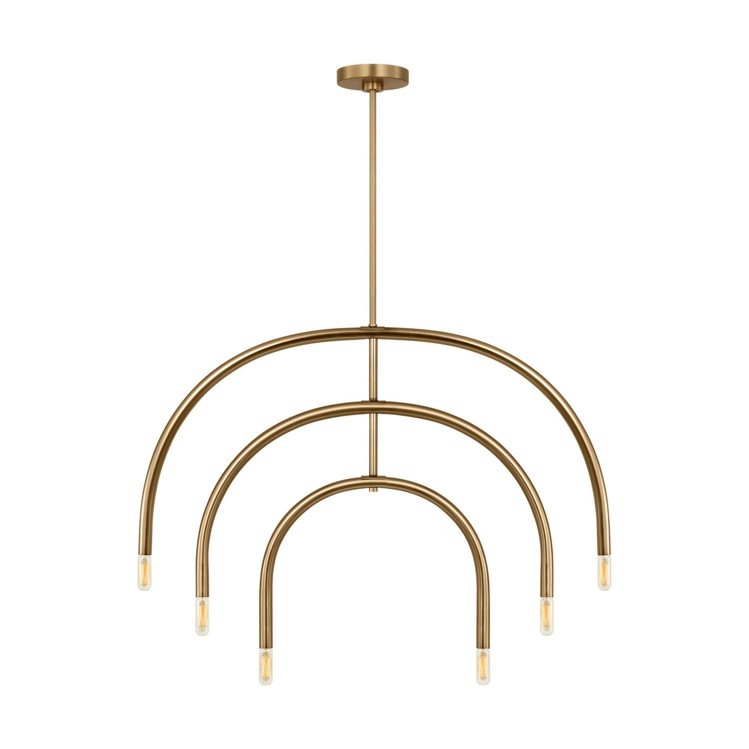 Visual Comfort Studio - DJC1126SB - Six Light Chandelier - Hadden - Satin Brass