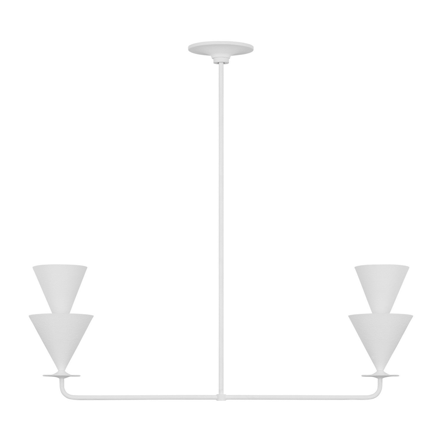 Visual Comfort Studio - LXC1092CPST - Two Light Linear Chandelier - Cornet - Cast Plaster