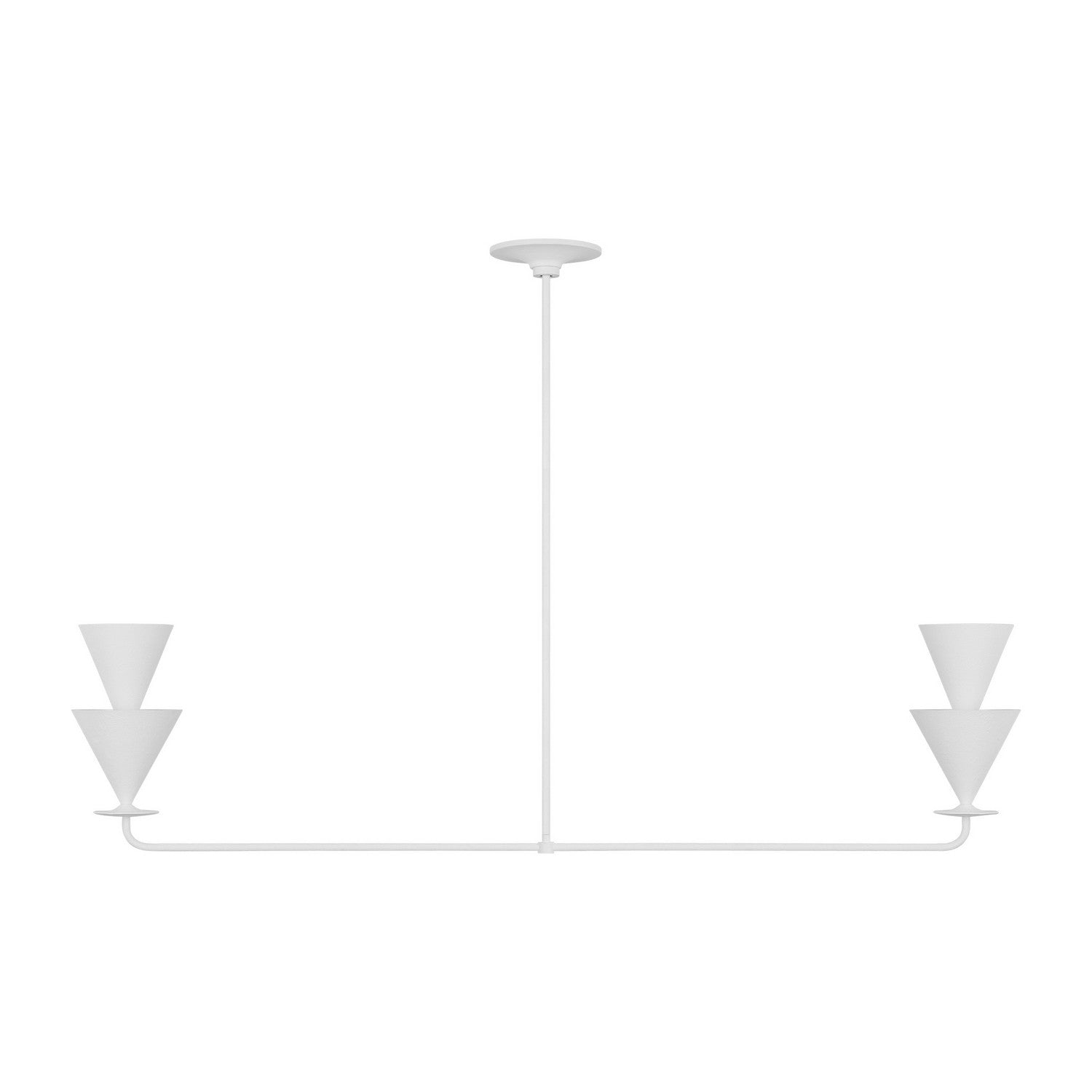 Visual Comfort Studio - LXC1102CPST - Two Light Linear Chandelier - Cornet - Cast Plaster