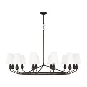 Visual Comfort Studio - TC11712AI - 12 Light Chandelier - Ziba - Aged Iron