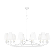Visual Comfort Studio - TC11712MWT - 12 Light Chandelier - Ziba - Matte White