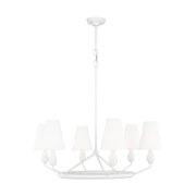 Visual Comfort Studio - TC1186MWT - Six Light Chandelier - Ziba - Matte White