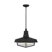 Visual Comfort Studio - TO1021TXB - One Light Outdoor Pendant - Hollis - Textured Black
