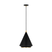 Visual Comfort Studio - TP1231MBKBBS - One Light Pendant - Stanza - Midnight Black