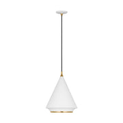 Visual Comfort Studio - TP1231MWTBBS - One Light Pendant - Stanza - Matte White
