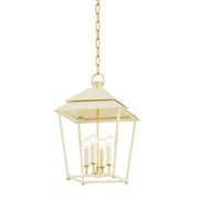 Hudson Valley - 5119-AGB/SSD - Four Light Lantern - Natick - Aged Brass