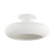 Hudson Valley - BKO1200-AGB/CWL - One Light Semi Flush Mount - Annie - Aged Brass